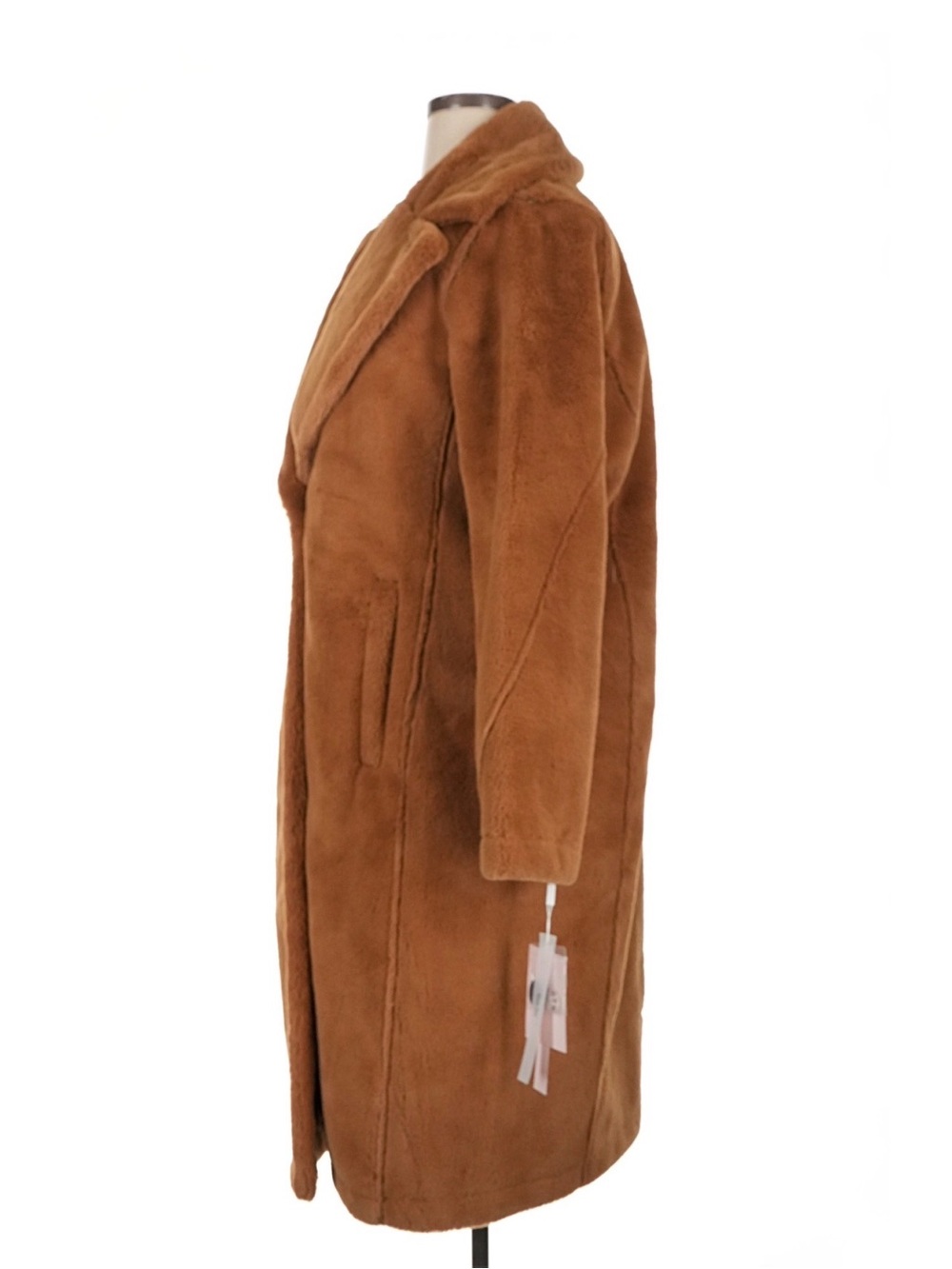 Urban Outfitters x Avec Les Filles Notched Collar Bonded Faux Fur Coat XL - Picture 5 of 10